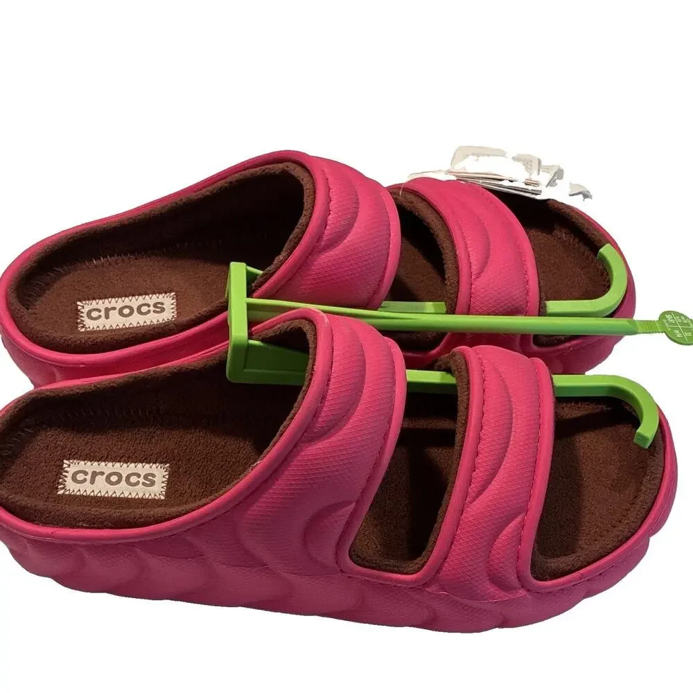 NWT Crocs Cozzzy Overpuff Slide Dragonfruit Pink 210074-6ZQ Men Size 11 W 13